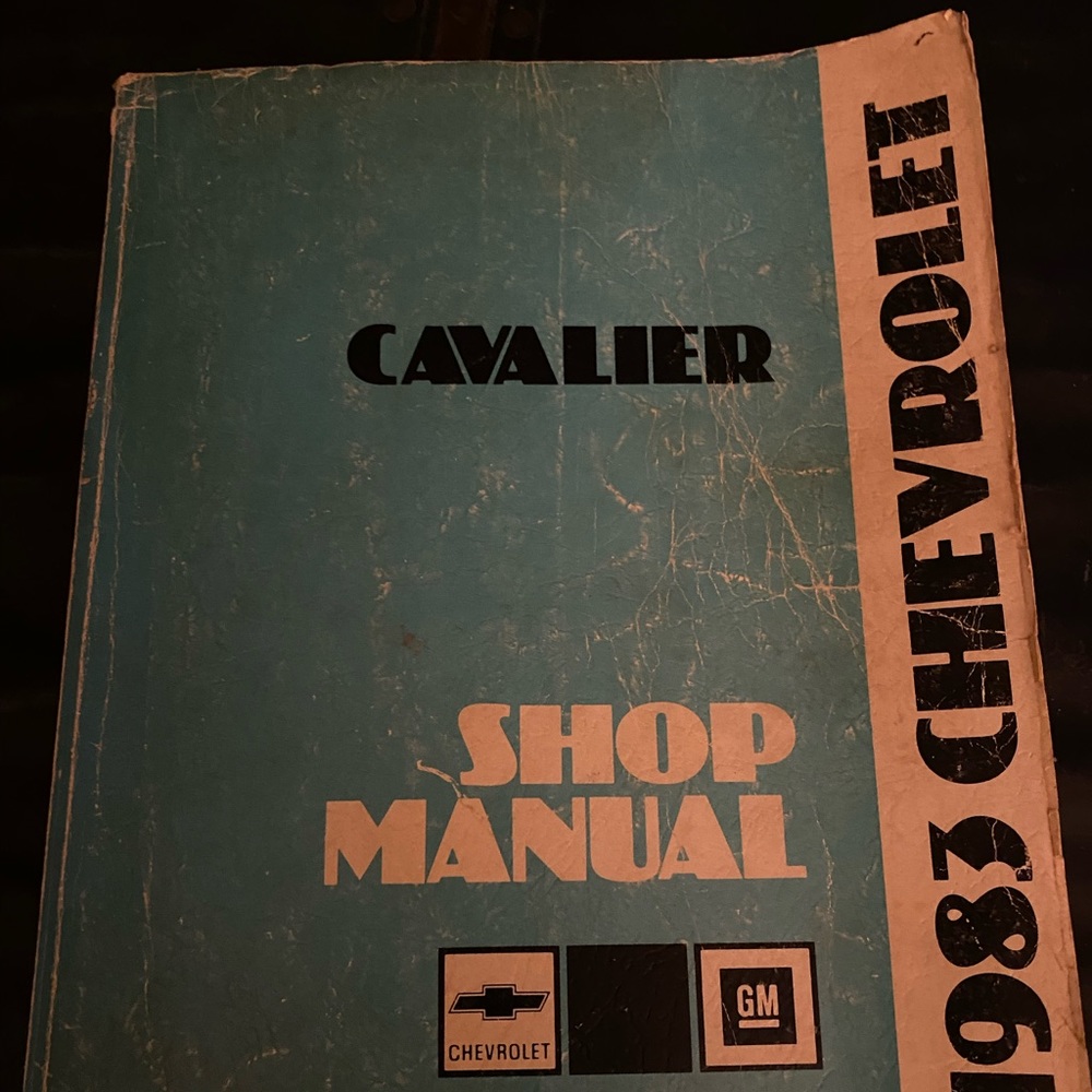 1983 Cavalier Shop Manual vintage